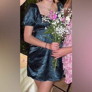 Altar'd State Deep Teal Mini Dress